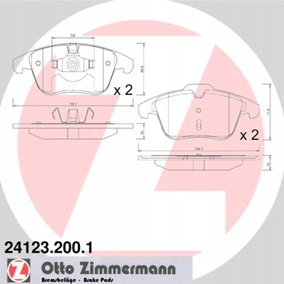 ZIMMERMANN KLOCKI PRZÓD FORD MONDEO MK4 IV 07-14 Producent części Zimmermann