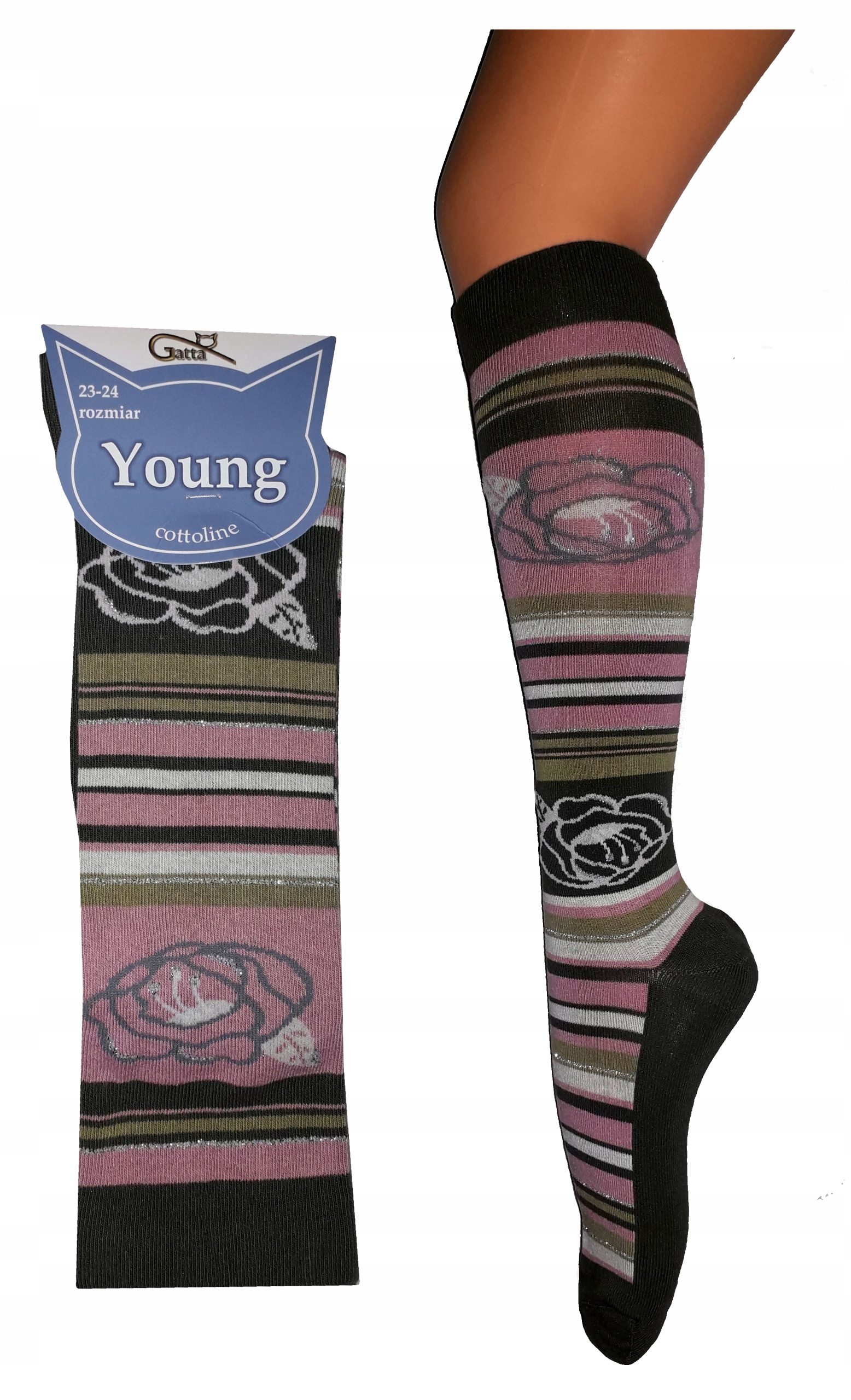 

Gatta podkolanówki skarpetki #B24 * 21/22cm 32-34