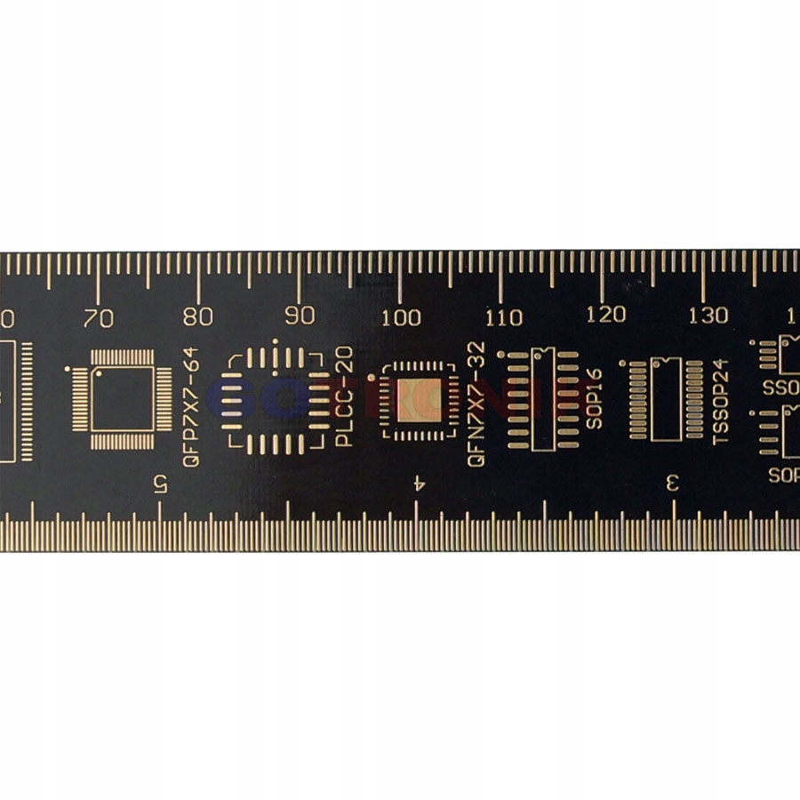 Linijka 25cm płytka drukowana PCB czarna Producent Inna