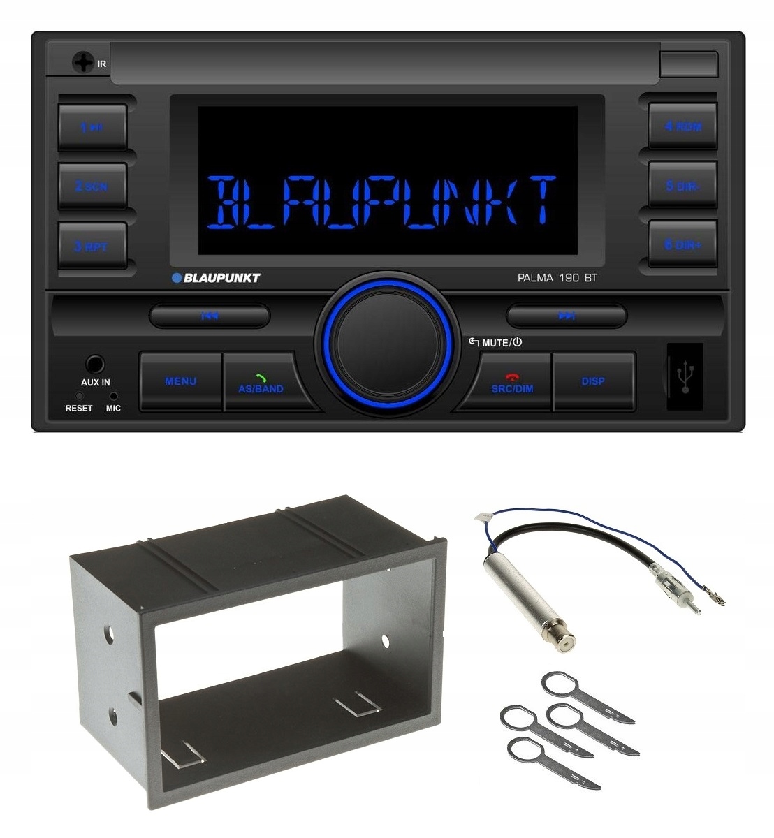 BLAUPUNKT PALMA 190 RADIO BLUETOOTH 2DIN VW GOLF 4