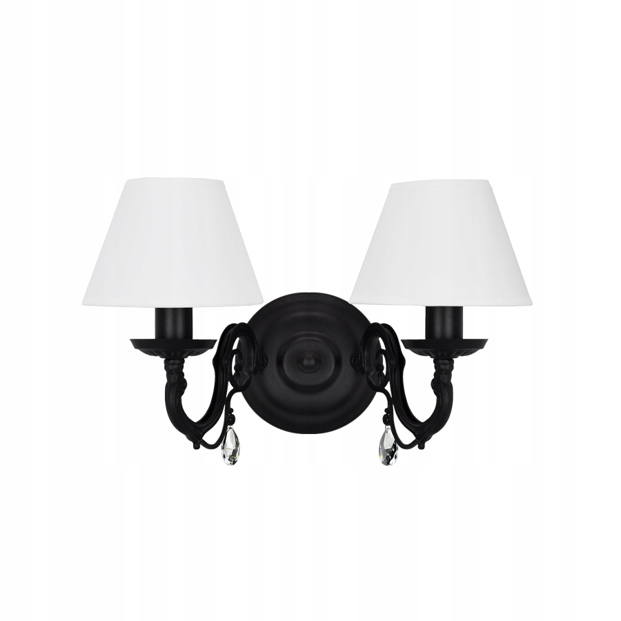 Czarno-biały kinkiet z kryształami VIOLA KRYSZTAŁ