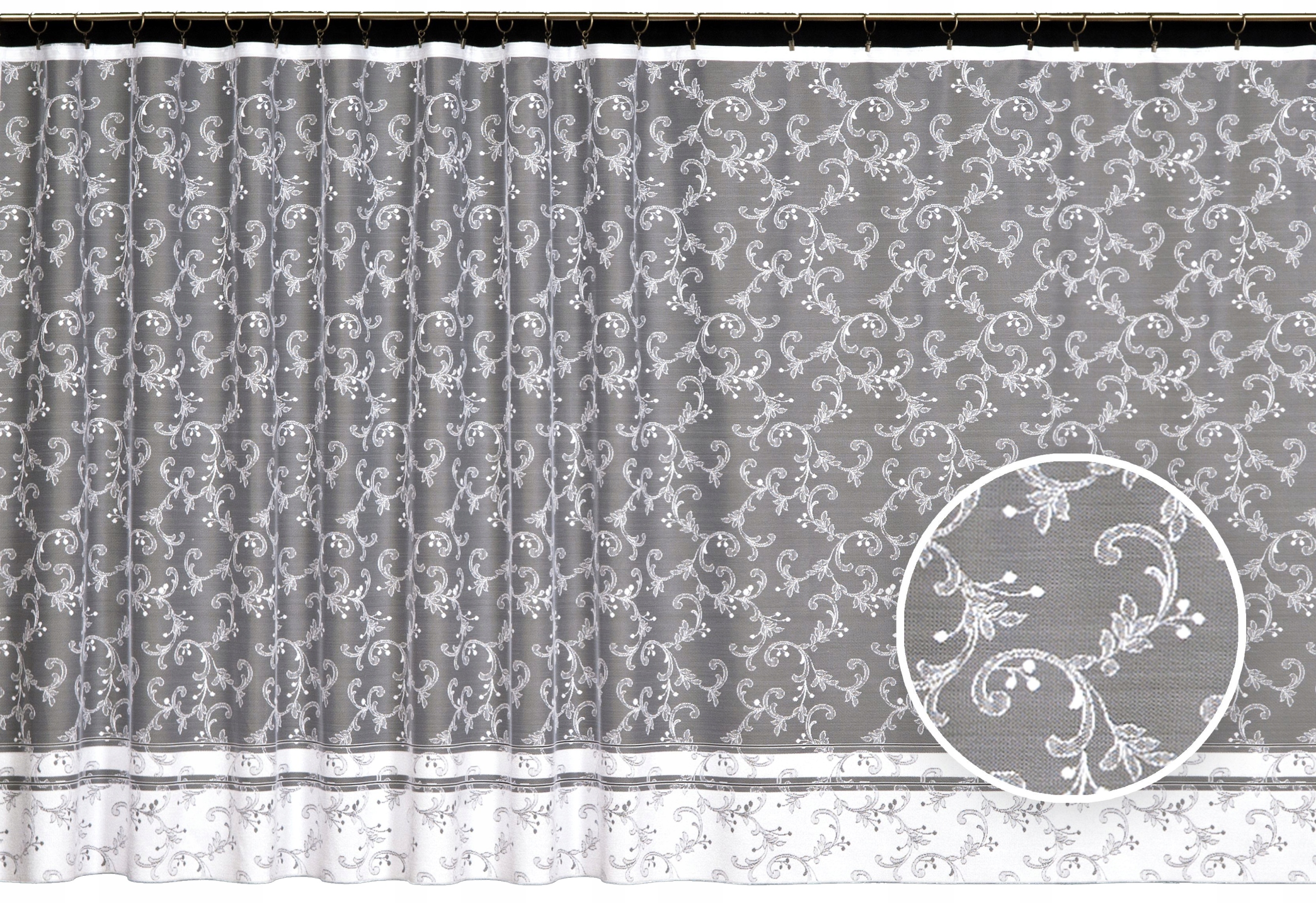 

Mg Firana żakard Z030 Biała 300x160cm z tasmą pol