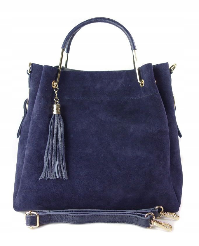 KUFER VERA PELLE WŁOSKA SKÓRA ZAMSZ A4 CZERWONA Cechy dodatkowe breloczek frędzle kieszonka na telefon nóżki ochronne organizer