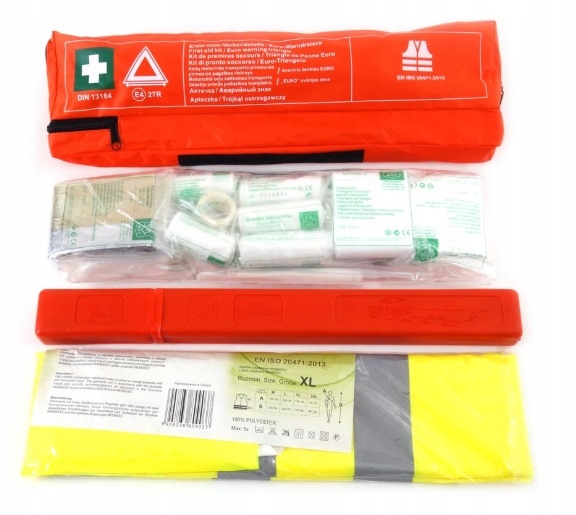 APTECZKA DIN, TRÓJKĄT, KAMIZELKA ZESTAW SUPER CENA