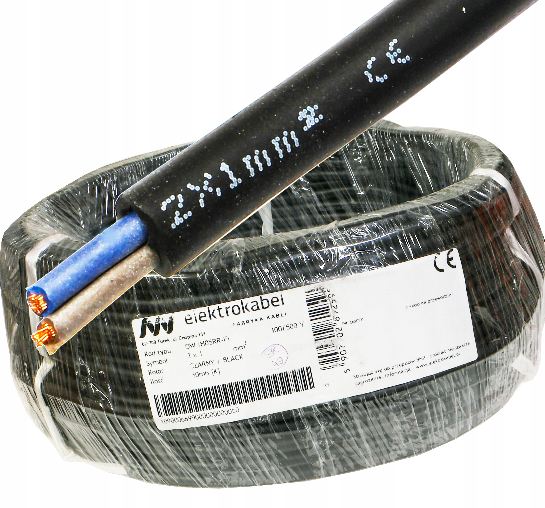 Kabel gumový dielenský kábel Ow 2x1 Cu 50 m