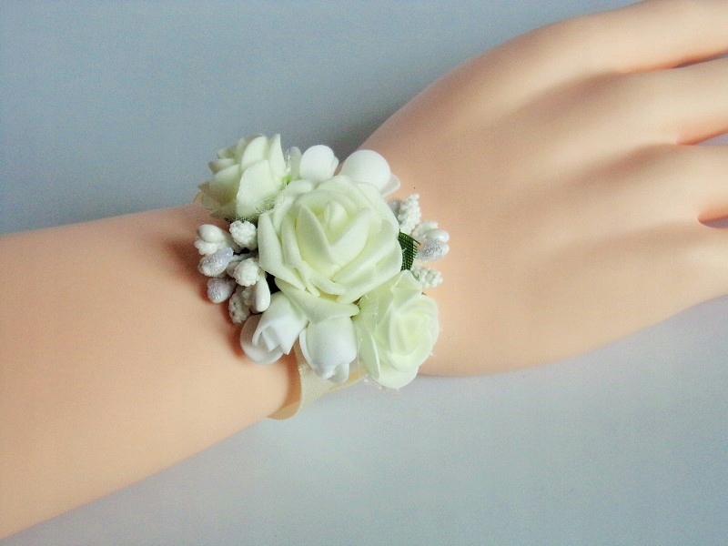 K 15 * Kotylion na rękę ślub studniówka - KOLORY Rodzaj kotylion