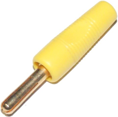 

Wtyk bananowy złocony AL2316 żółty____________Z123