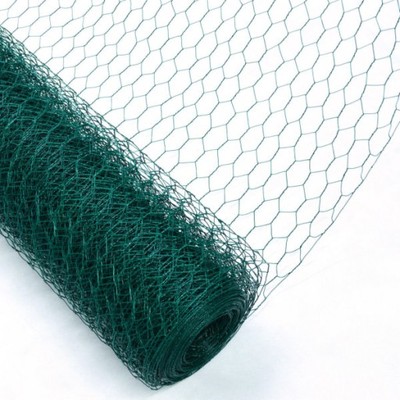 Siatka na woliery ogrodzenia hexagonalna Izola 16/09 rolka 25mb Ocynk w Pvc