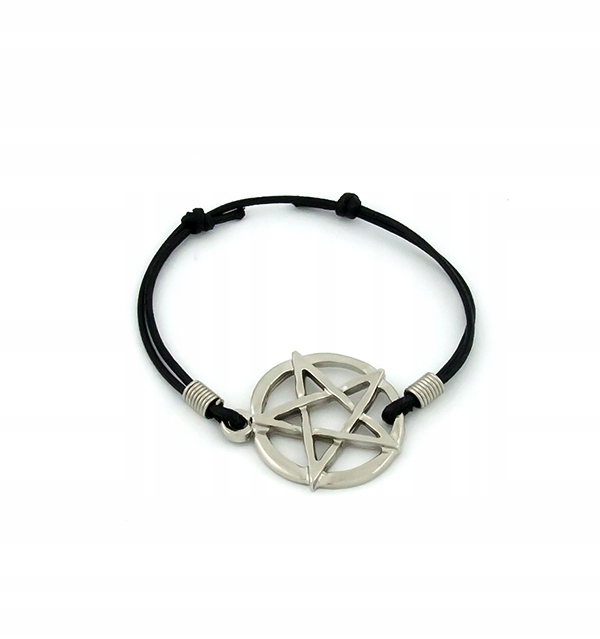 

Bransoletka Pentagram Sznurek Czarny