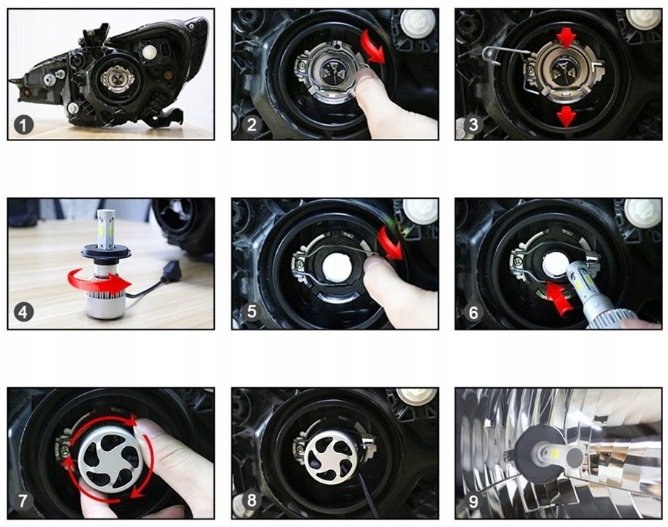 ŻARÓWKI LED H1 GT COB +300% SUPER MOCNA ŻARÓWKA Strumień świetlny 16000 lm