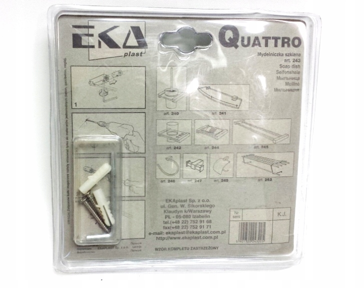 EKA MYDELNICZKA ŁAZIENKOWA UCHWYT MYDŁO STAL CHROM Marka inna