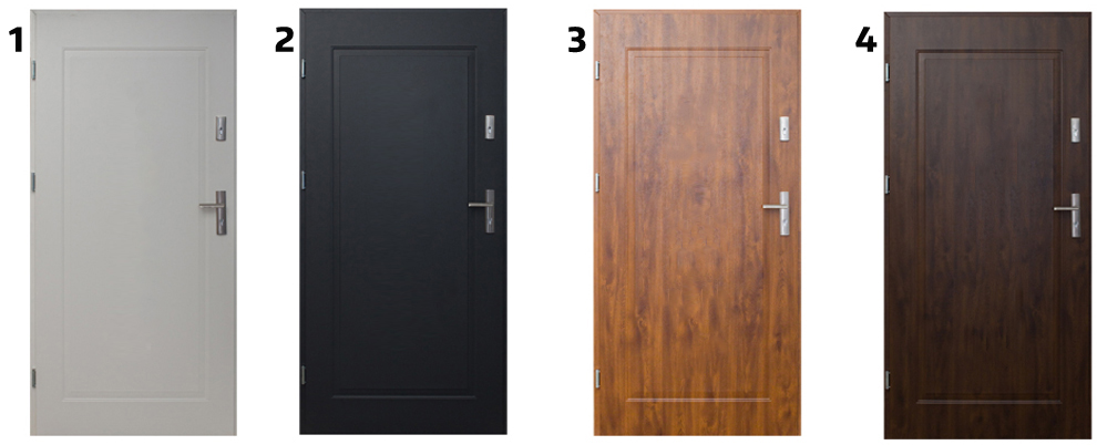 DRZWI ZEWNĘTRZNE PEŁNE FOBOS POLSKIE MOCNE GRUBE Z KLAMKĄ ANTRACYT KOLORY Marka inna