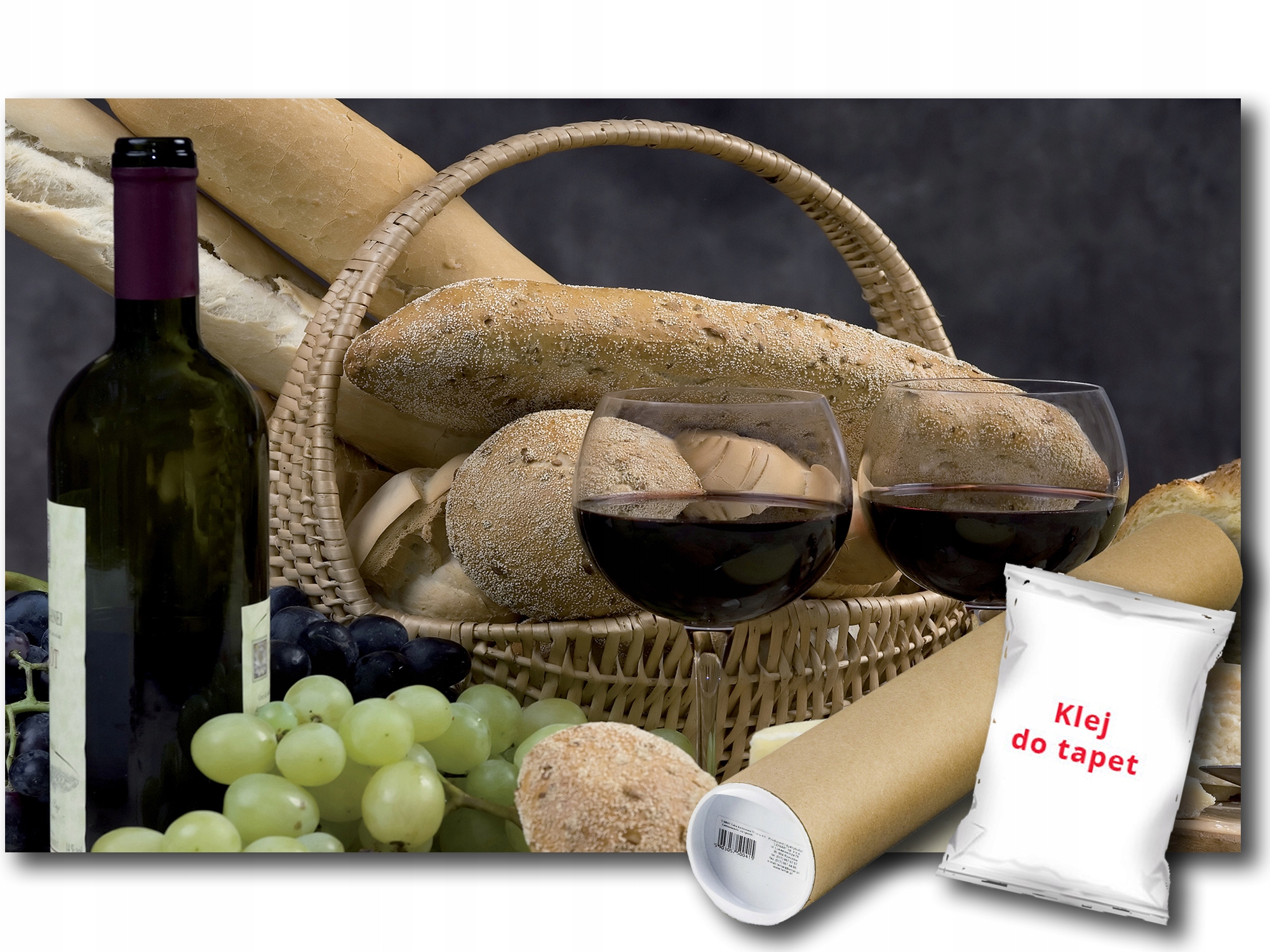 Fototapeta Víno Chléb Sýr 20A F2XL 312x219 F101