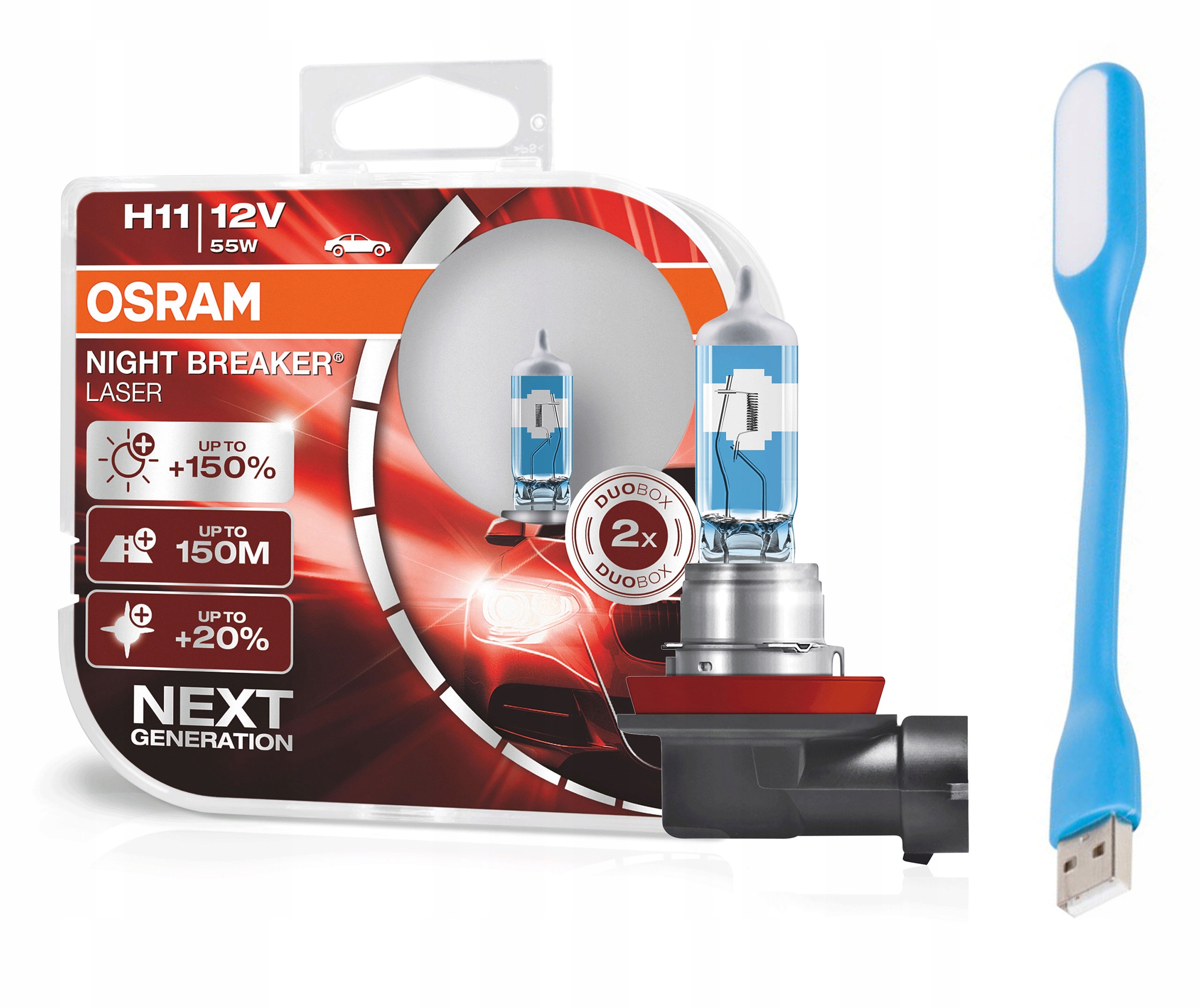 

Osram Żarówki H11 Night Breaker Laser +150%