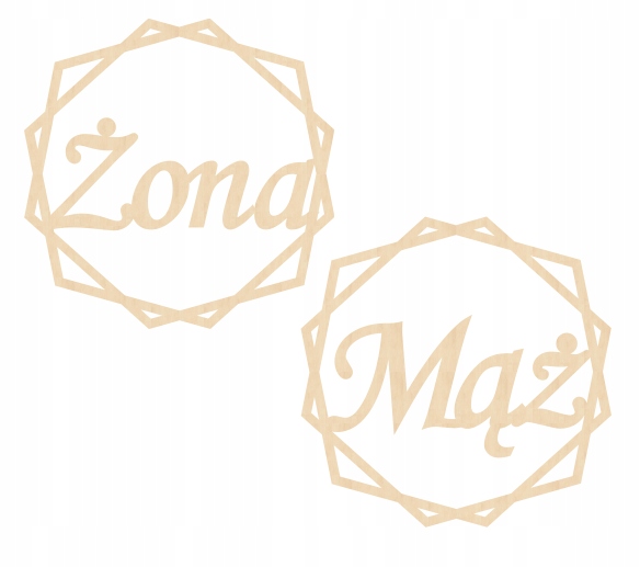 

Koło Mąż Żona koła ścianka Wesele Ślub 60cm 2szt