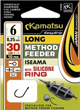 

Gotowe Haczyki Method Feeder 12/30cm Iseama gumka