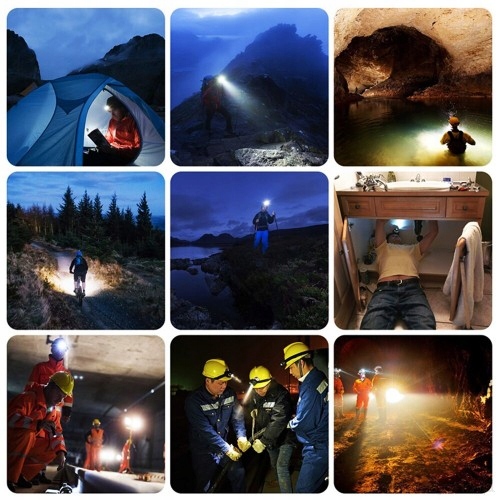 LATARKA CZOŁOWA LED COB 5W CZOŁÓWKA LAMPKA MOCNA Zasilanie baterie