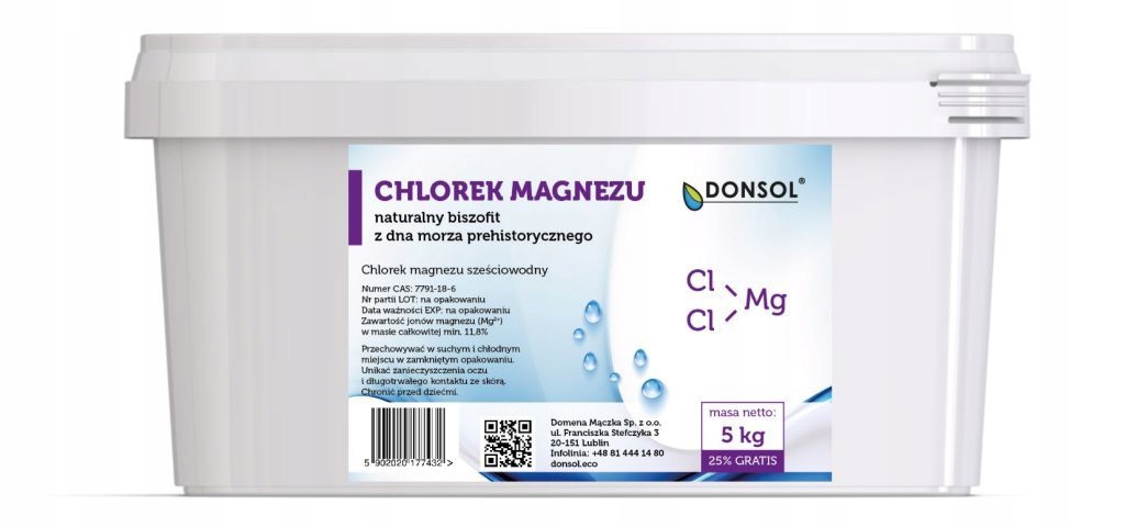 

Chlorek Magnezu 6-wodny Biszofit z Morza czda 5 kg