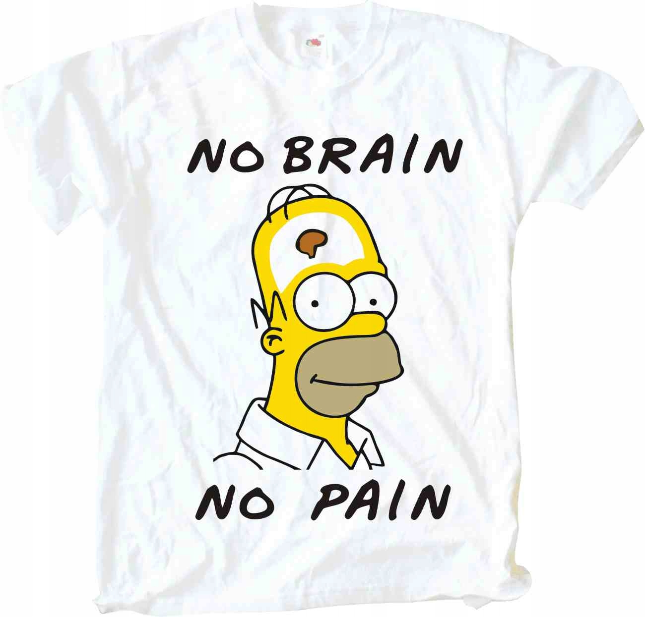 

Homer No Brain no Pain, T-shirt , koszulka