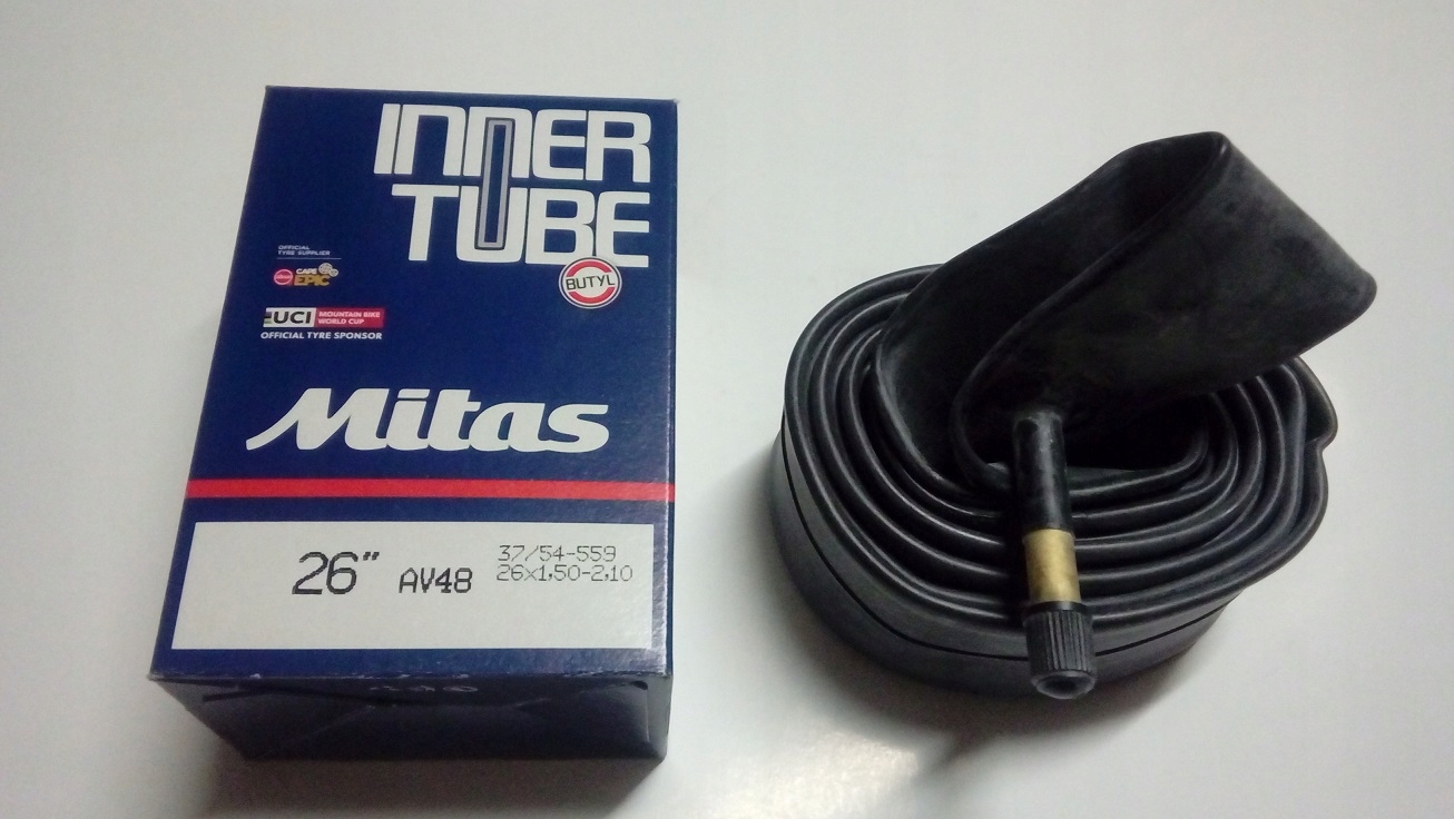 

Dętka Mitas 26 x 1.5-2.1 AV48mm 37/54-559 Rubena