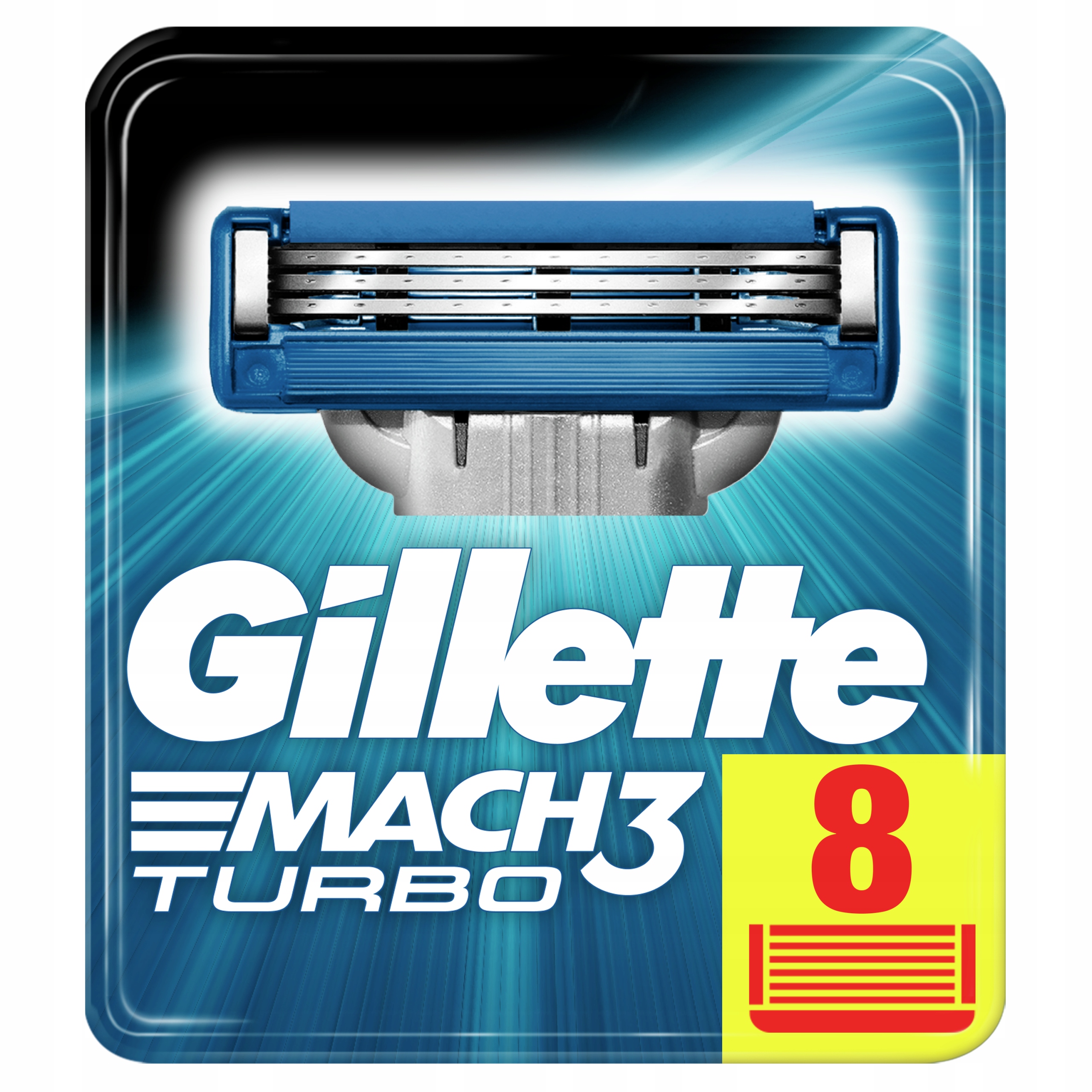 Gillette Mach 3 Turbo 8 ks imp Usa vložky čepele