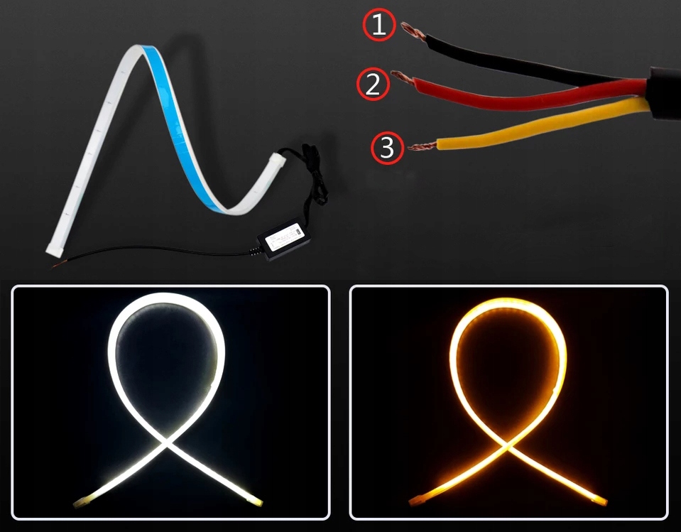 ŚWIATŁA DRL LED PŁYWAJĄCY KIERUNKOWSKAZ ANIMACJA Producent części Inny