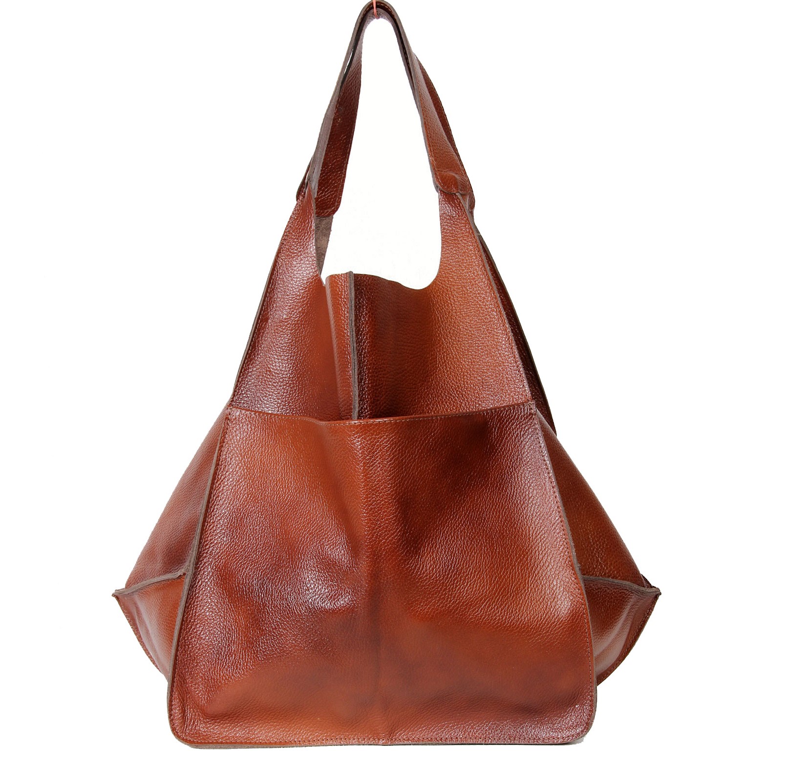 DUŻA TOREBKA WOREK NA RAMIĘ ZE SKÓRY NATURALNEJ Marka inna