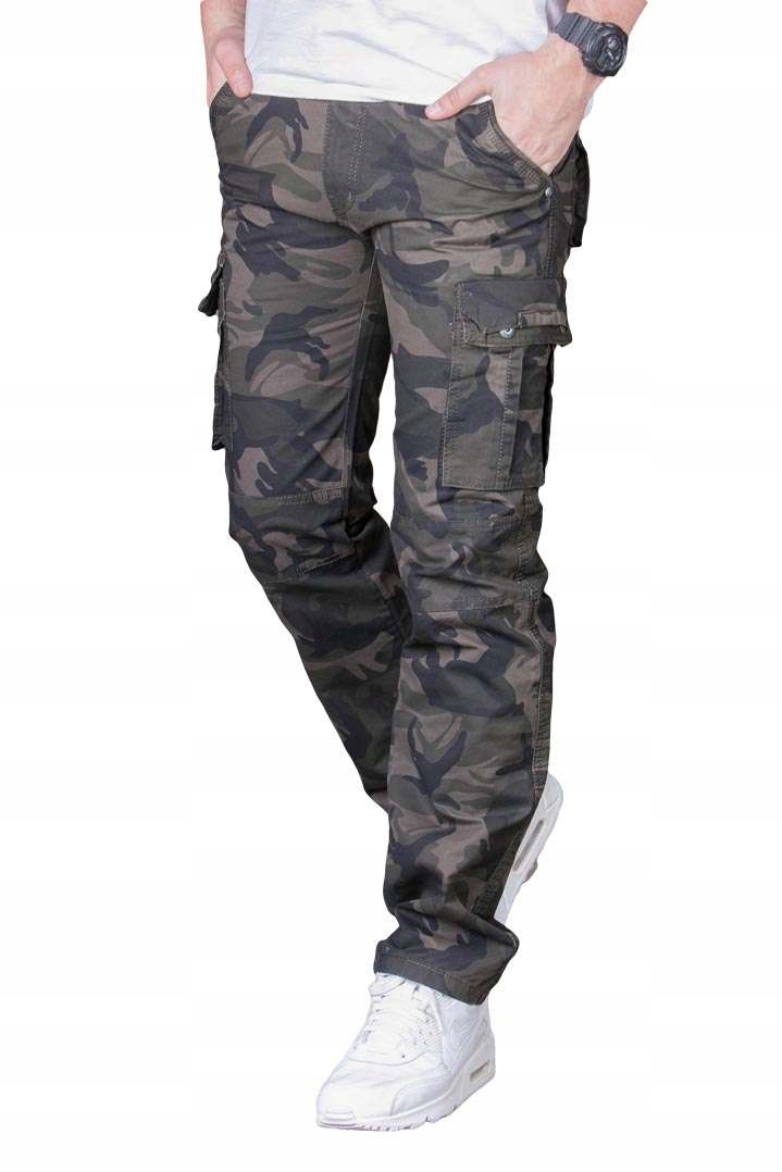 Spodnie robocze z paskiem moro 2096 rozmm. 32 Odcień khaki