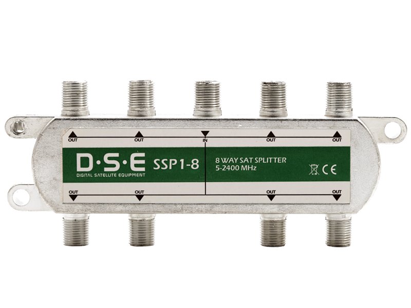Rozgałęźnik 8/1 Spliter Rtv-sat 5-2400 Dse SSP1-8