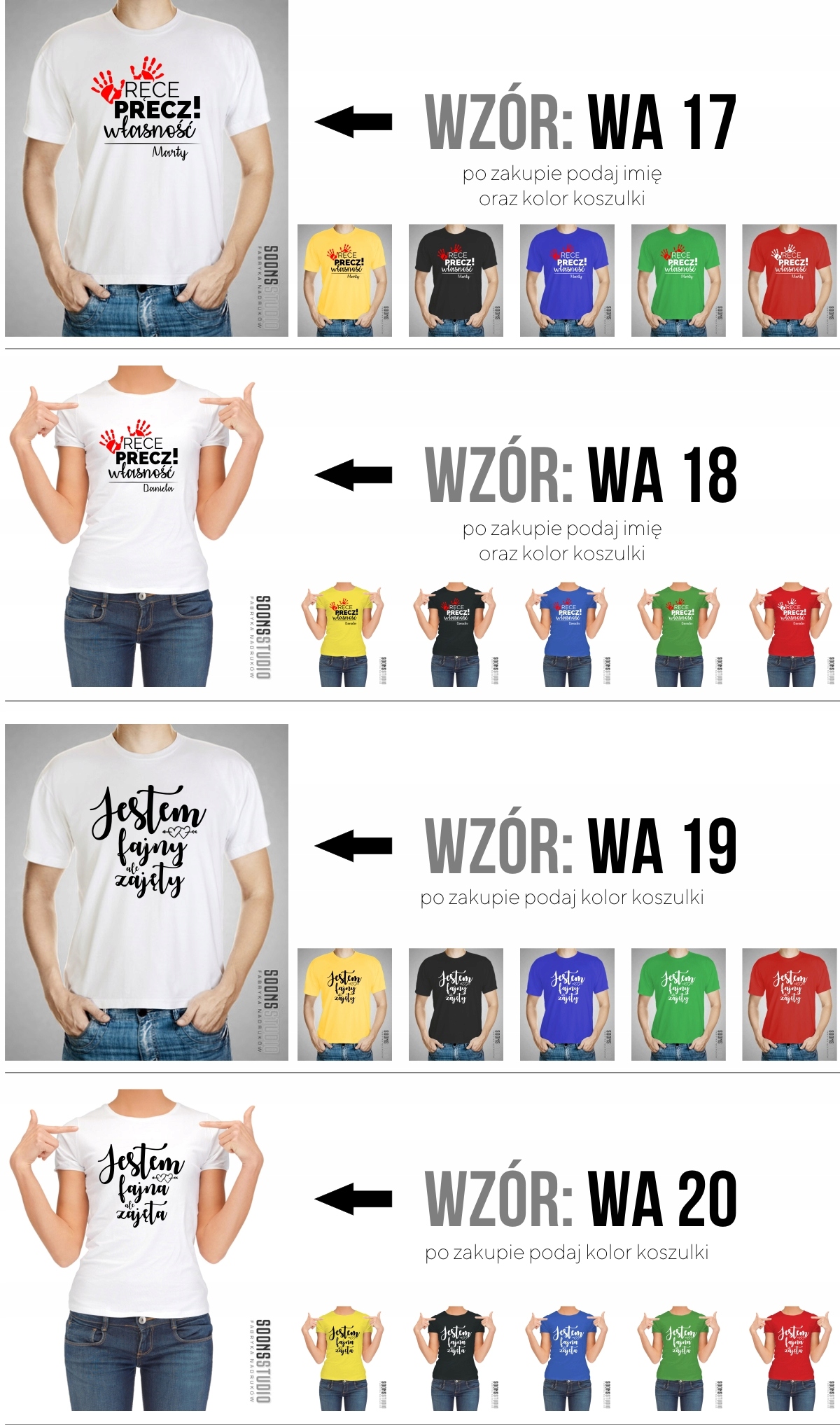 KOSZULKA KOSZULKI DLA ZAKOCHANYCH PAR PREZENT NA WALENTYNKI DUŻO WZORÓW Dekolt okrągły