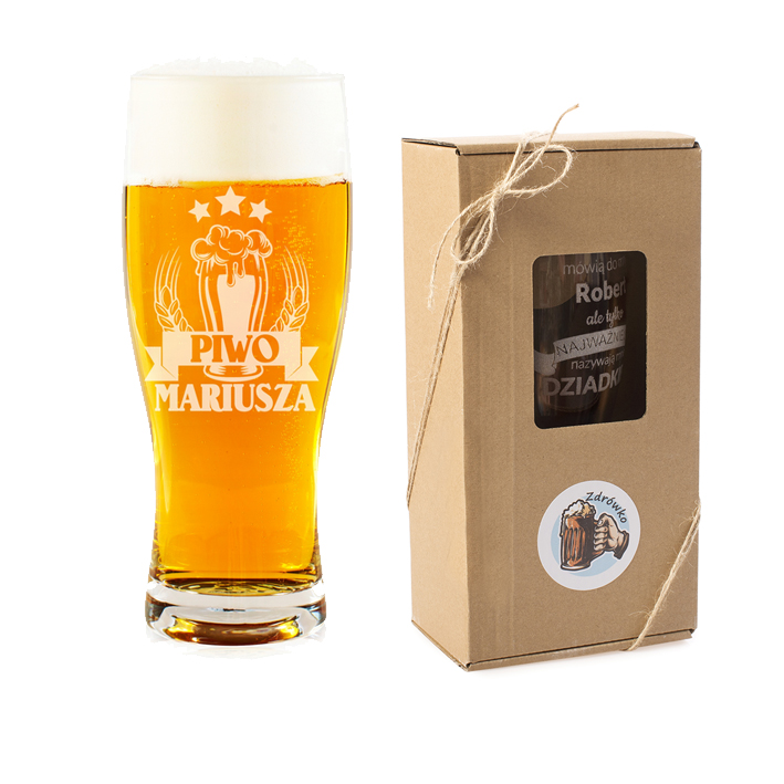 KUFEL do piwa z GRAWEREM z imieniem PREZENT różne upominek urodziny święta