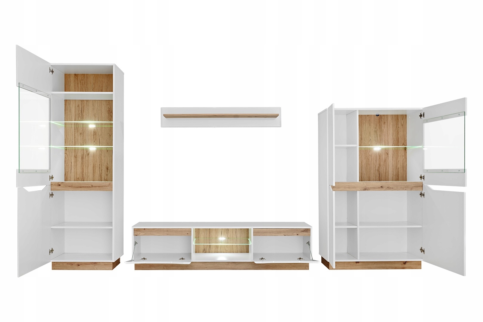 NOWOCZESNA MEBLOŚCIANKA FAME Kolor mebla biały