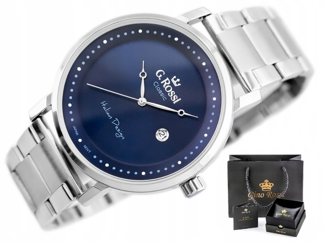

Zegarek Męski Gino Rossi Slim datownik Box +grawer