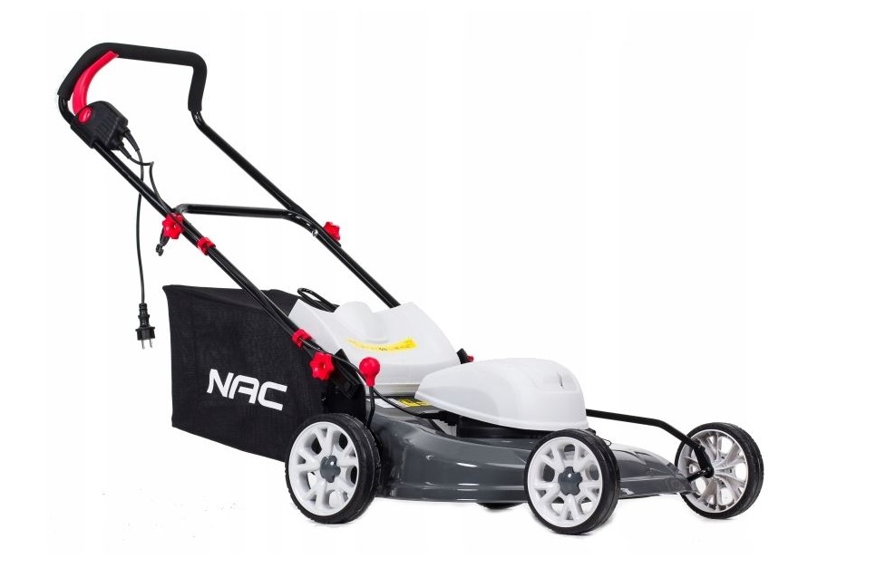 KOSIARKA ELEKTRYCZNA 1800W 46cm KORPUS METALOWY SILNIK INDUKCYJNY Kosz z koszem