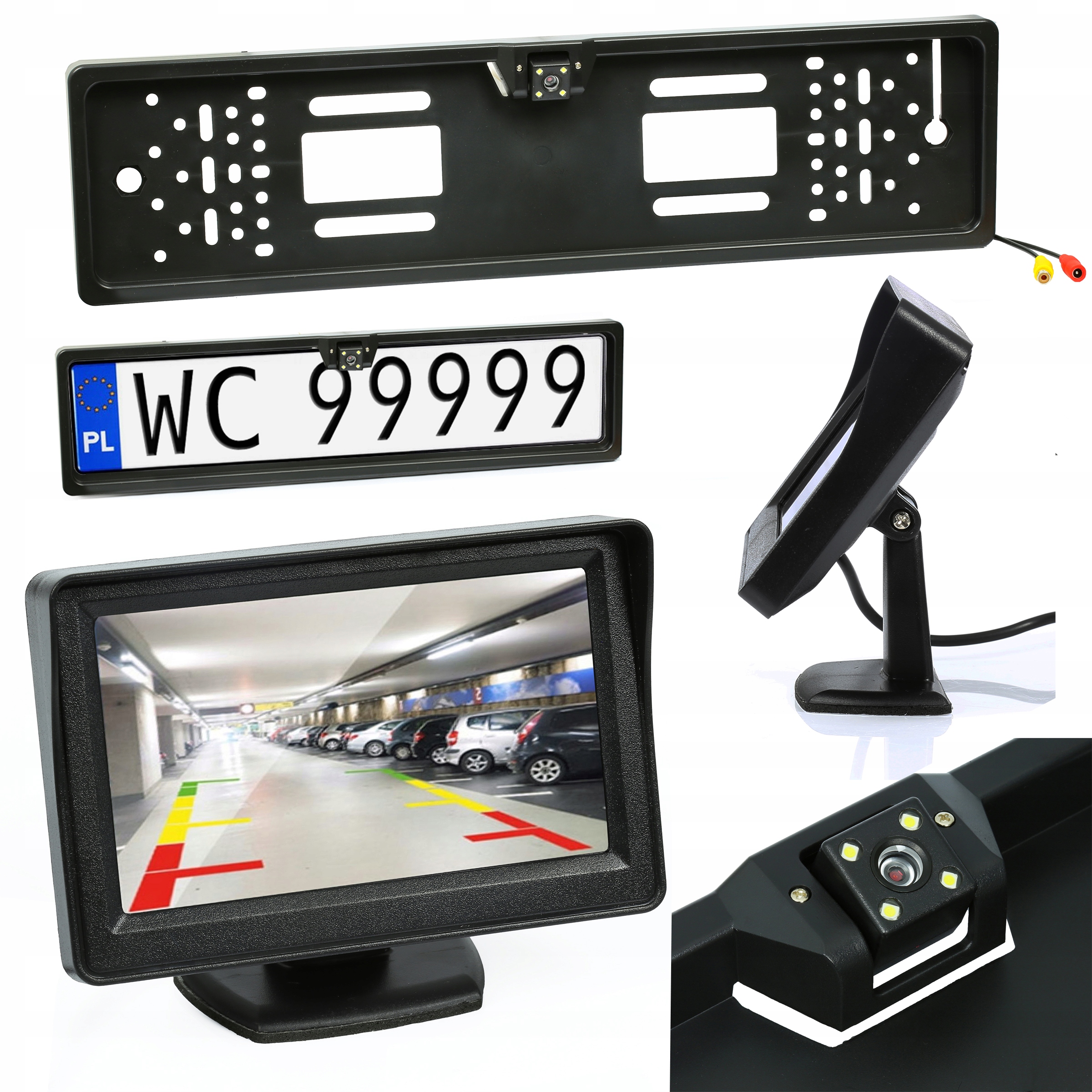 

Kamera Cofania W Ramce Led Monitor 4,3'' LCD 2xAV