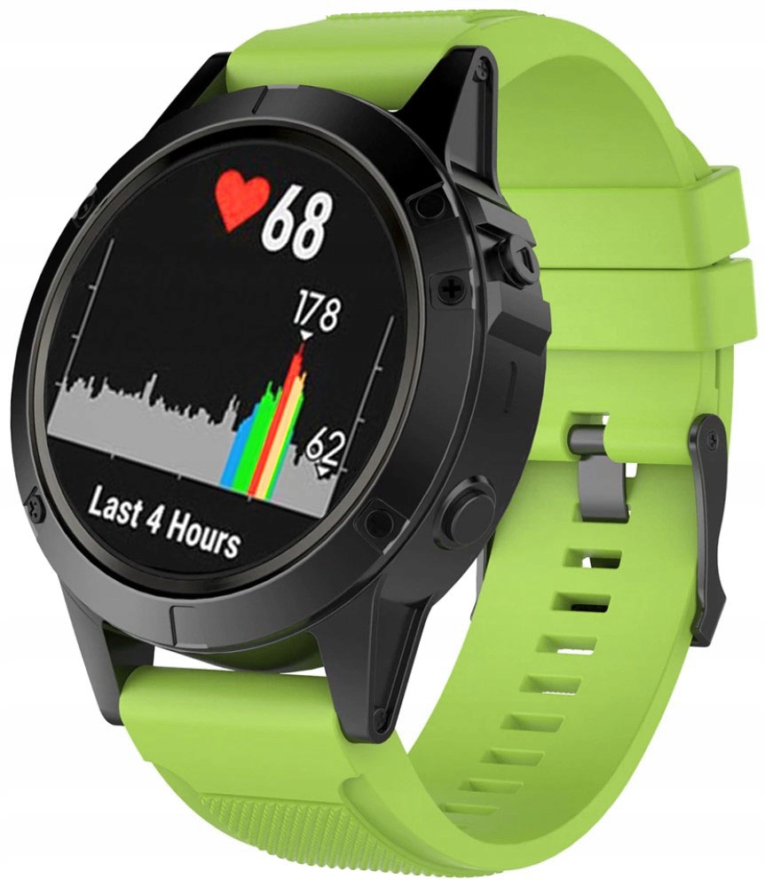 

Zielony Silikonowy Pasek Garmin Fenix 6X Pro 26mm