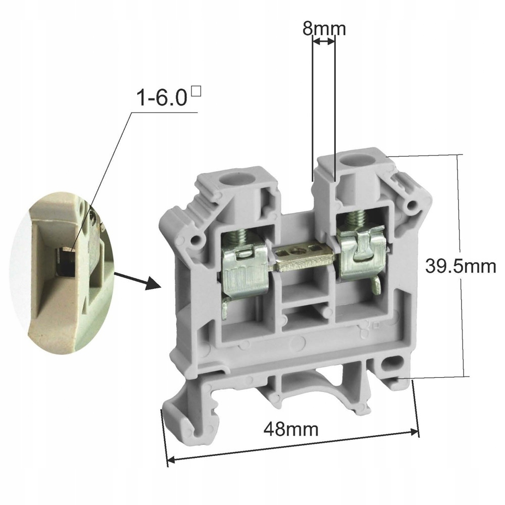 ZŁĄCZKA SZYNOWA 2-PRZEWODOWA 6mm² NIEBIES 11421313 Kod producenta 11421313