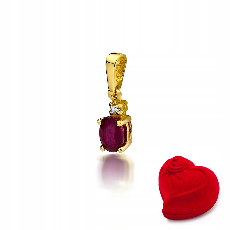 

Złota Zawieszka Rubin 0,60ct i Brylant id Z-1