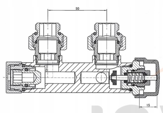DUOPLEX TWINS ZAWÓR DO GRZEJNIKA KOMPLET BIAŁY Marka Invena