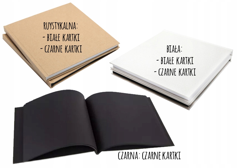 RUSTYKALNA KSIĘGA GOŚCI ALBUM WESELE ŚLUB 3 KOLORY Rodzaj księgi