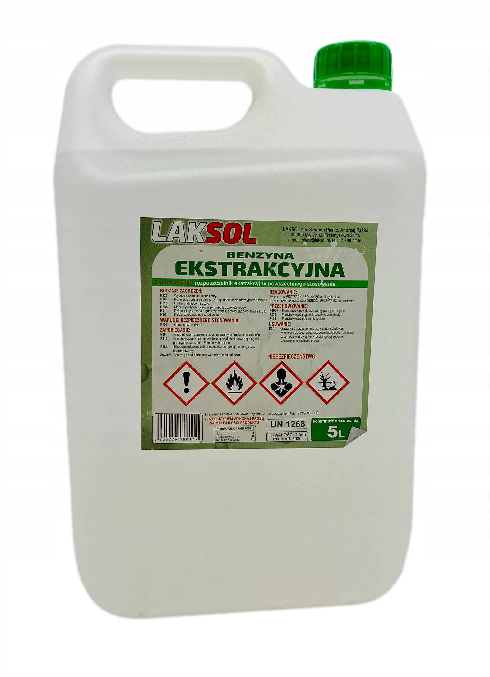 LAKSOL BENZYNA EKSTRAKCYJNA 5L NISKOAROMATYCZNA