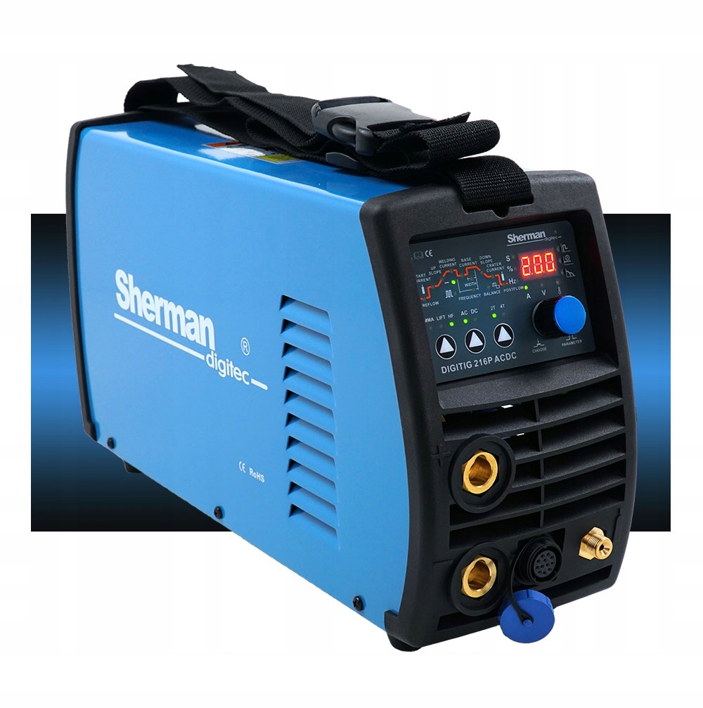 SPAWARKA Sherman TIG 200 AC DC Puls MMA TIG zestaw Model SHERMAN DIGITIG 216