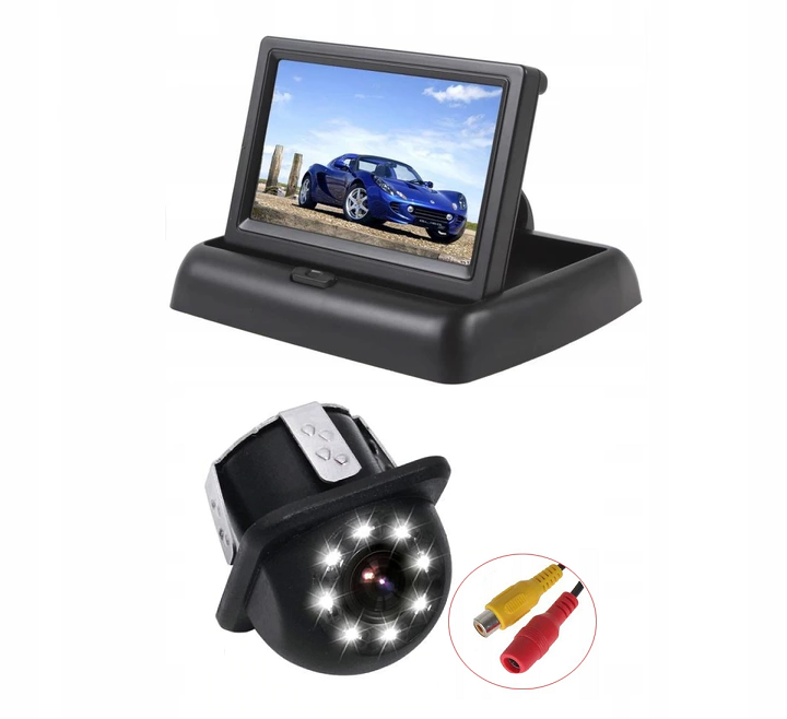 КАМЕРА ЗАДНЬОГО ВИДУ 8 LED + 4,3-ДЮЙМОВИЙ МОНІТОР З ЗАМКОМ