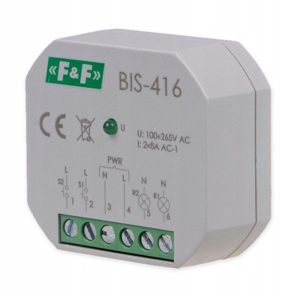 F&F PRZEKAŹNIK BISTABILNY Ø60 2Z 230V BIS-416