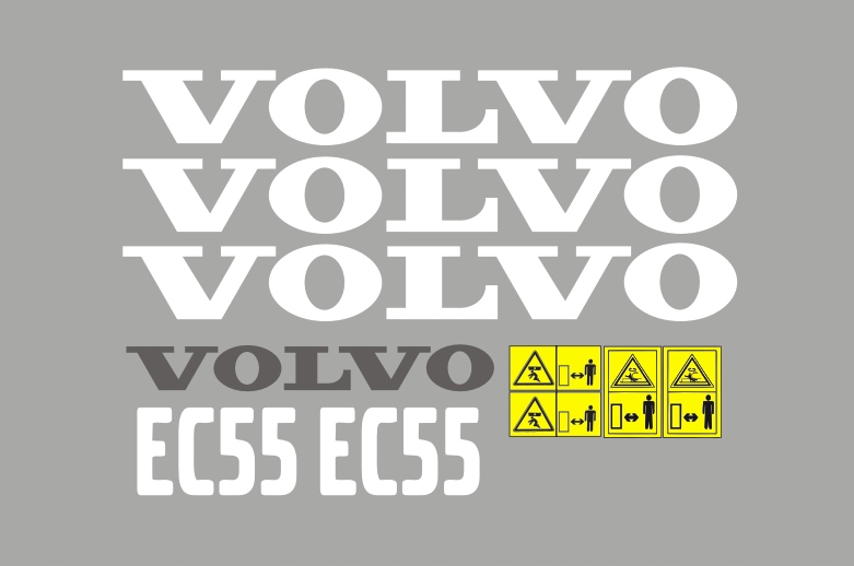 Samolepky s nálepkou Volvo EC55
