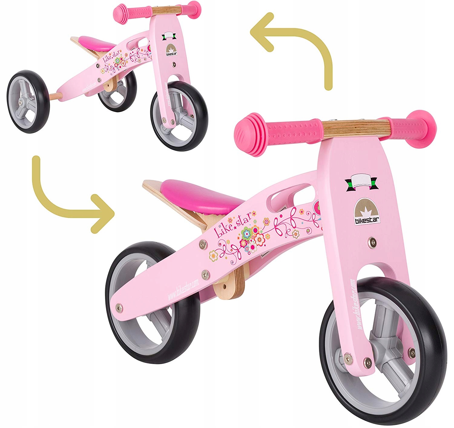 

Rowerek biegowy 2w1 jeździk niski twist BikeStar