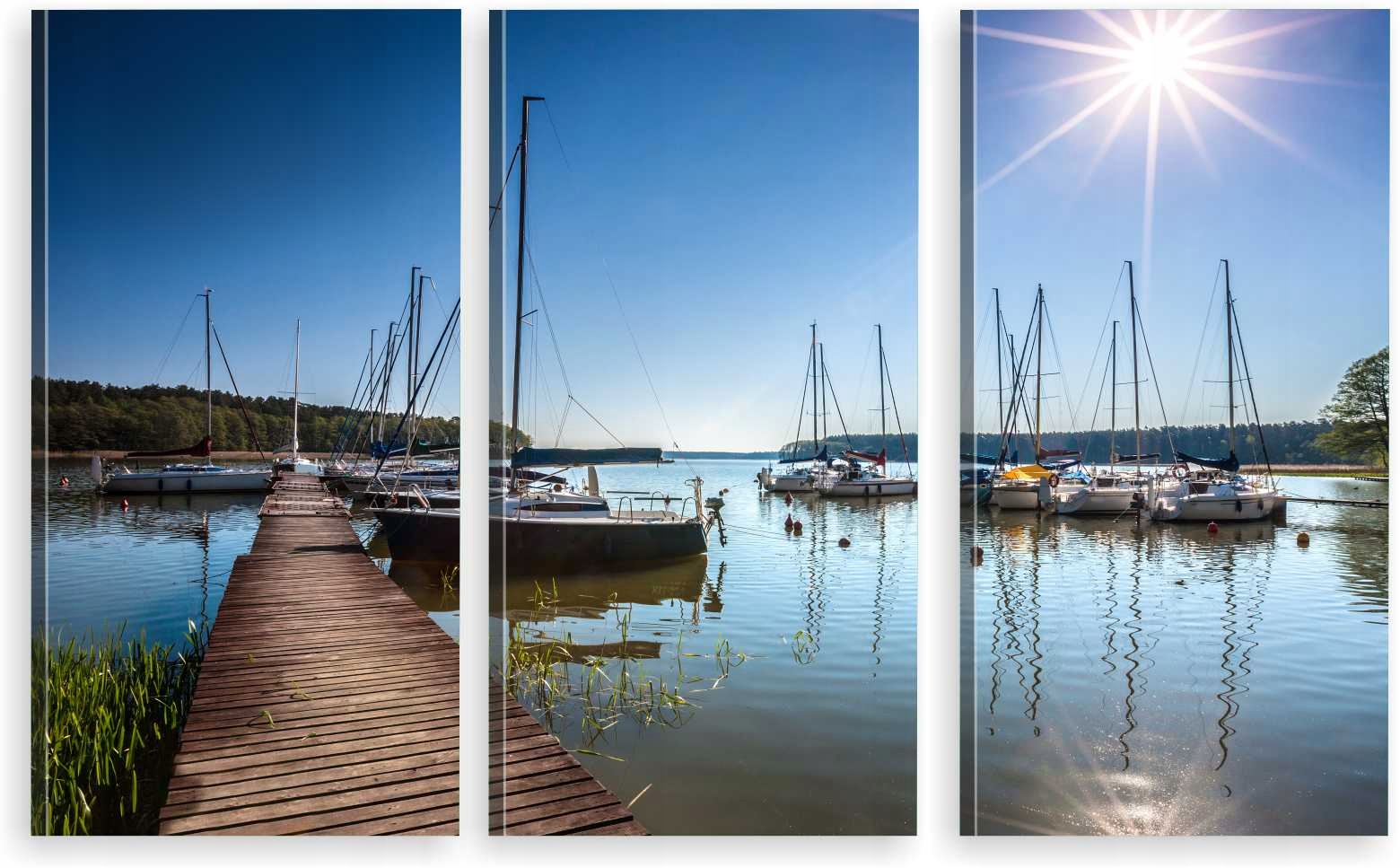 

Tryptyk Obraz Na Ścianę Mazury Przystań 980 Wzorów