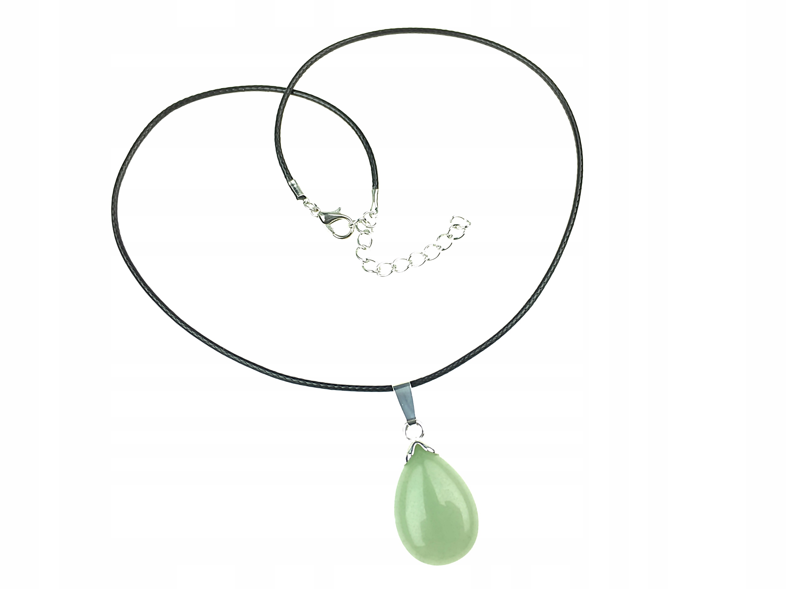 

naszyjnik łezka duży kamień awenturyn zielony Pl