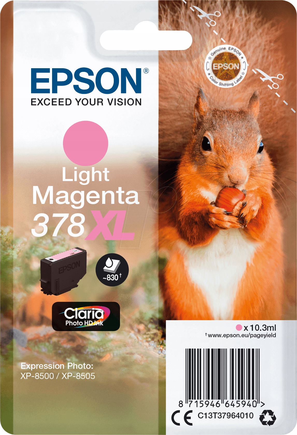 Inkoust Epson T3796 C13T37964010 červený (magenta)