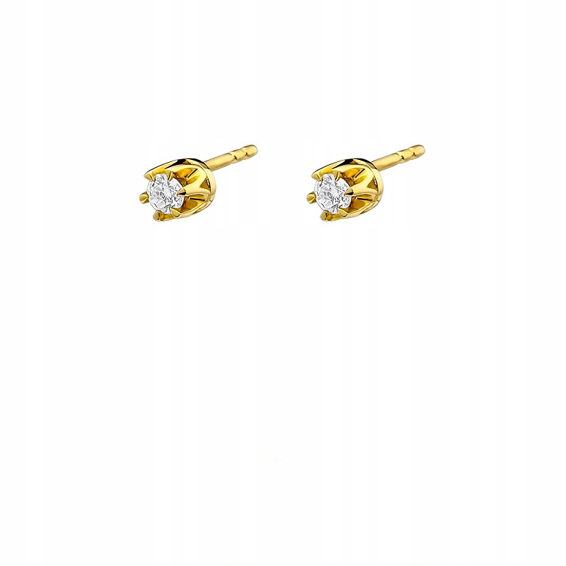 

Złote kolczyki z diamentami brylantami 0,16 ct